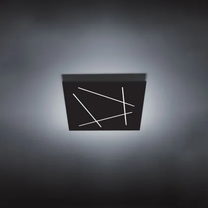 Zdjęcie Nowoczesna lampa sufitowa, plafon w czarnym kolorze z serii Flat 35 cm