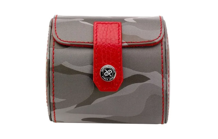obrazek 2 Eleganckie etui podróżne wykonane ze skóry na zegarek z zamszowym wnętrzem