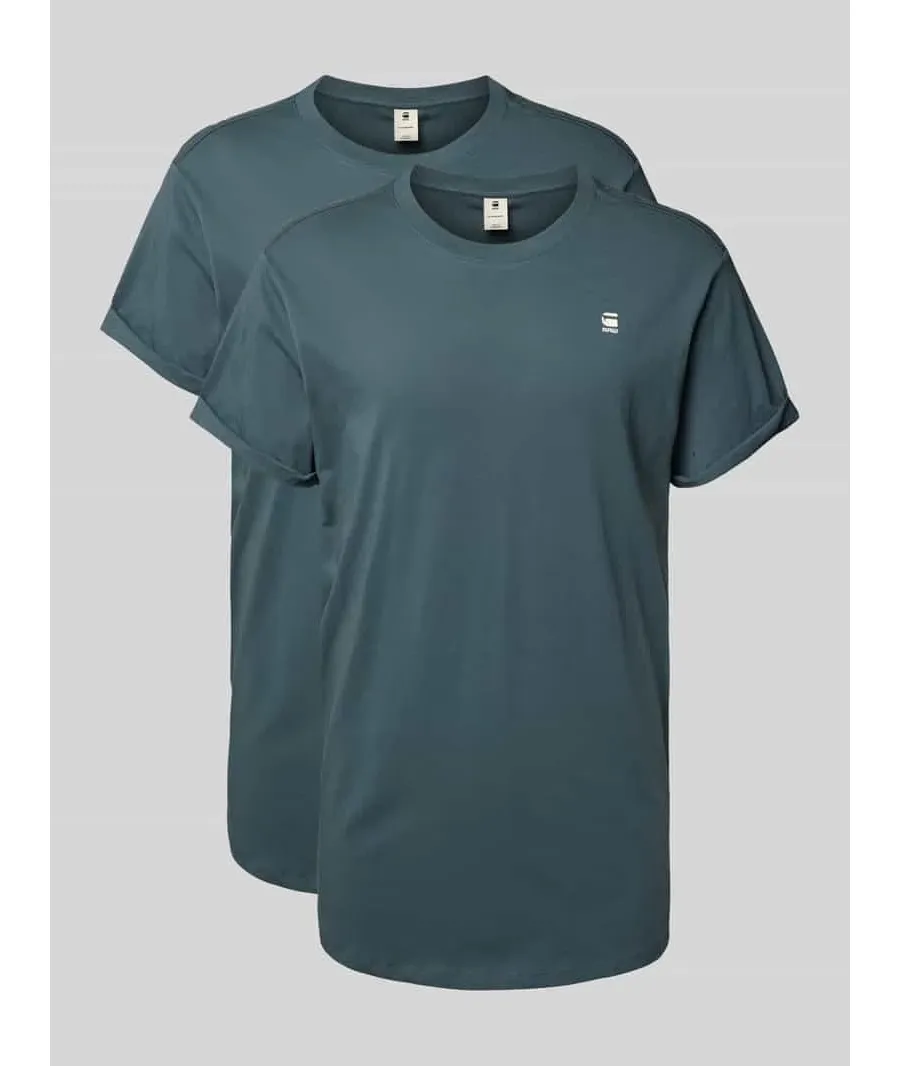 obrazek 1 T-shirt z detalem z logo w zestawie 2 szt.