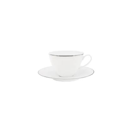 Zdjęcie Piękna filiżanka śniadaniowa w komplecie ze spodeczkiem z porcelany z kolekcji Ballet PT - Porcel