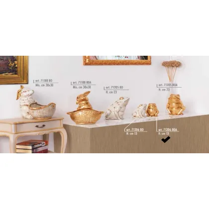 Picture Golden sitting frog 13cm - Valle d'oro Patchi