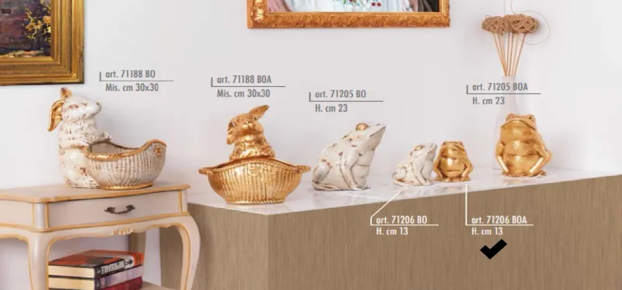 obrazek 1 Złota siedząca żaba 13cm - Valle d'oro Patchi