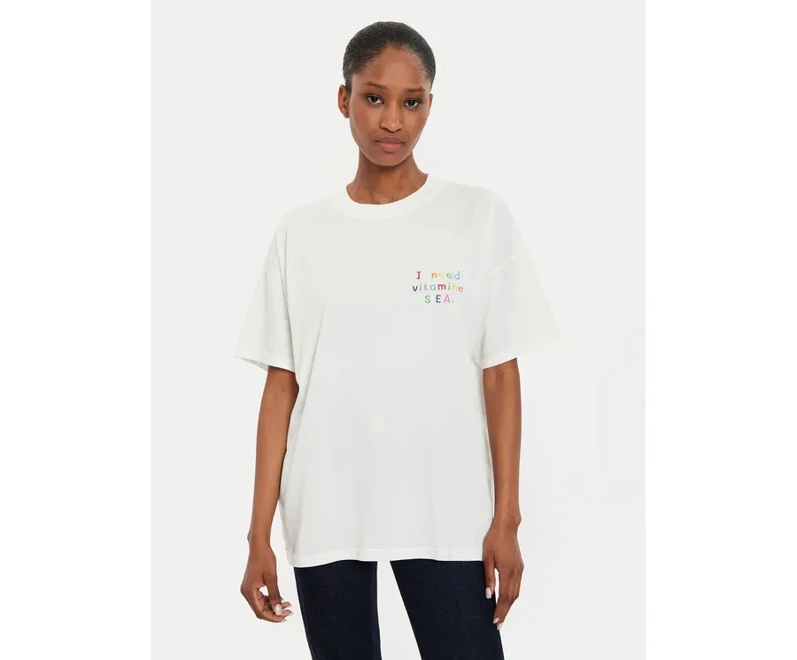 obrazek 1 ViCOLO T-Shirt RB0851 Écru Regular Fit
