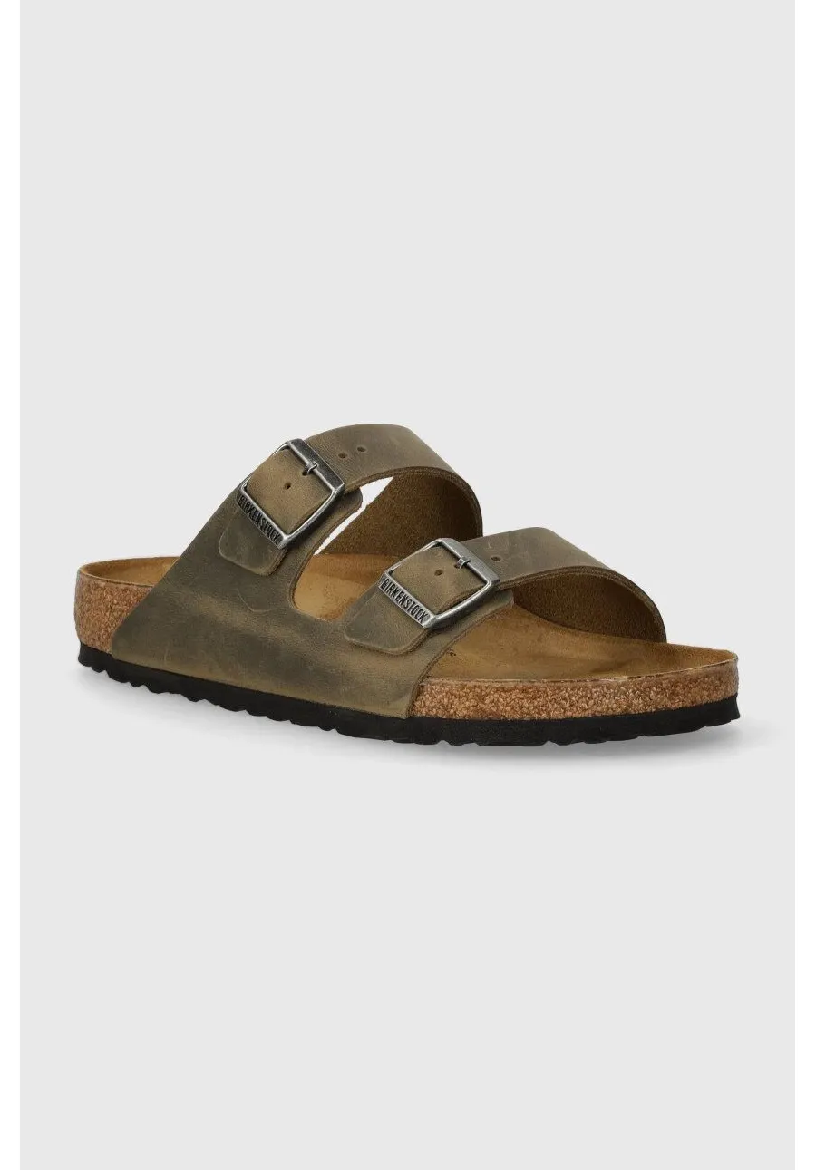 obrazek 1 Birkenstock klapki nubukowe Arizona kolor zielony 1027022