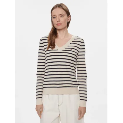 Zdjęcie Tommy Hilfiger Sweter WW0WW40098 Beżowy Regular Fit