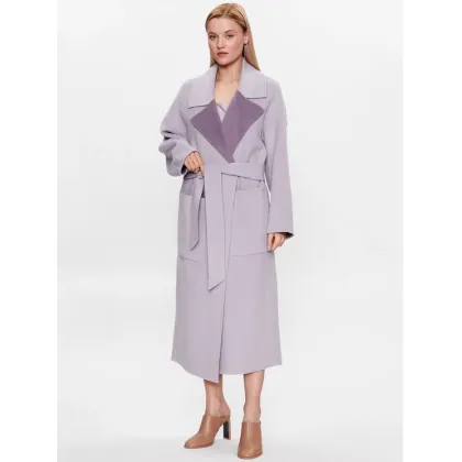 Zdjęcie Calvin Klein Płaszcz wełniany K20K205855 Fioletowy Regular Fit