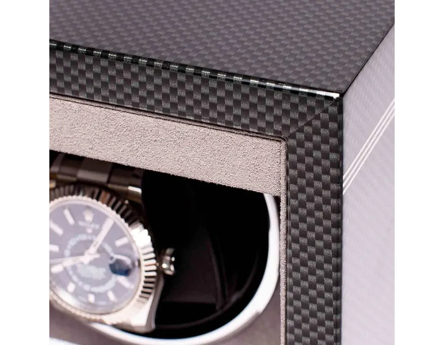 obrazek 3 Nawijarka do zegarków Formula Double Watch z wykończeniem włókna węglowego o wysokim połysku