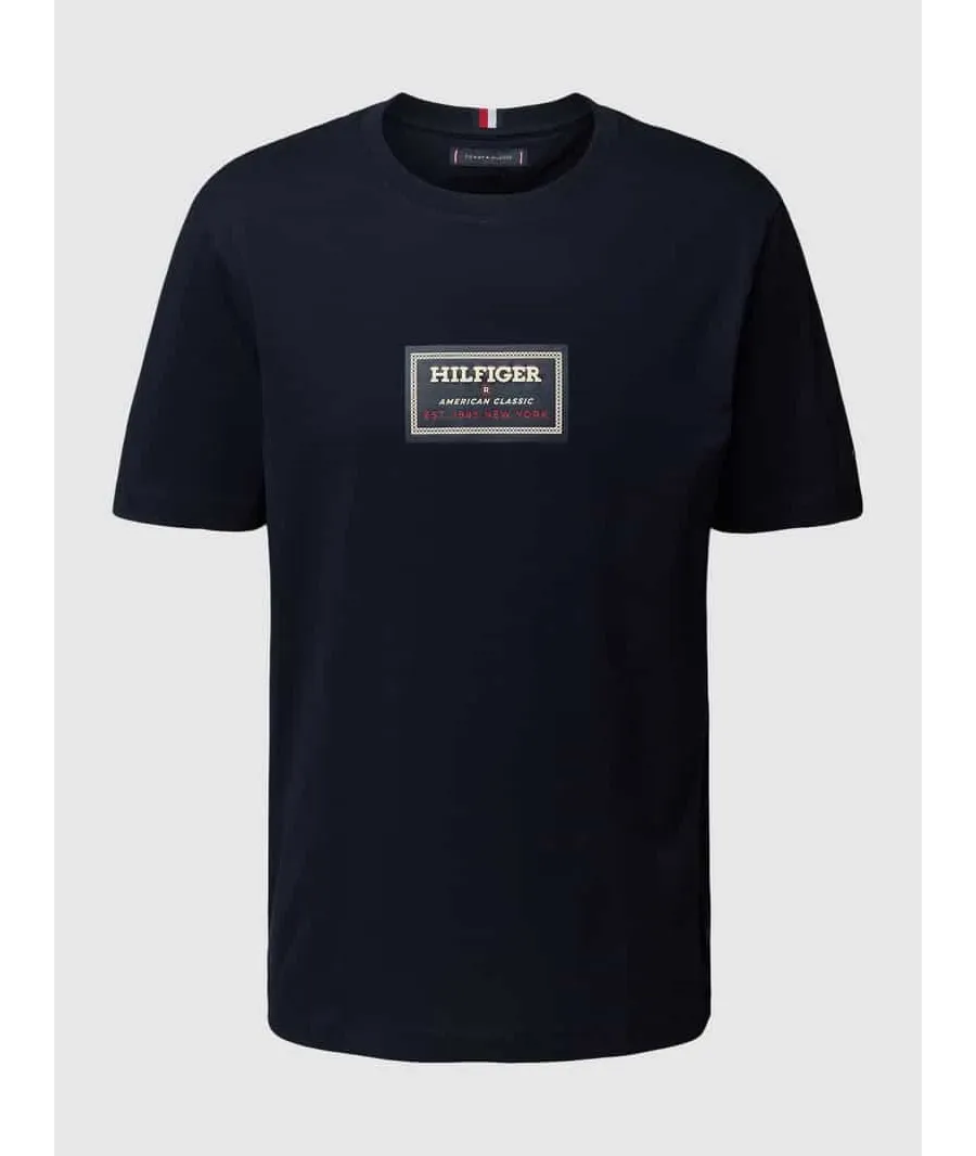 obrazek 1 Tommy Hilfiger T-Shirt Label Hd Print Tee MW0MW34391 Granatowy Regular Fit