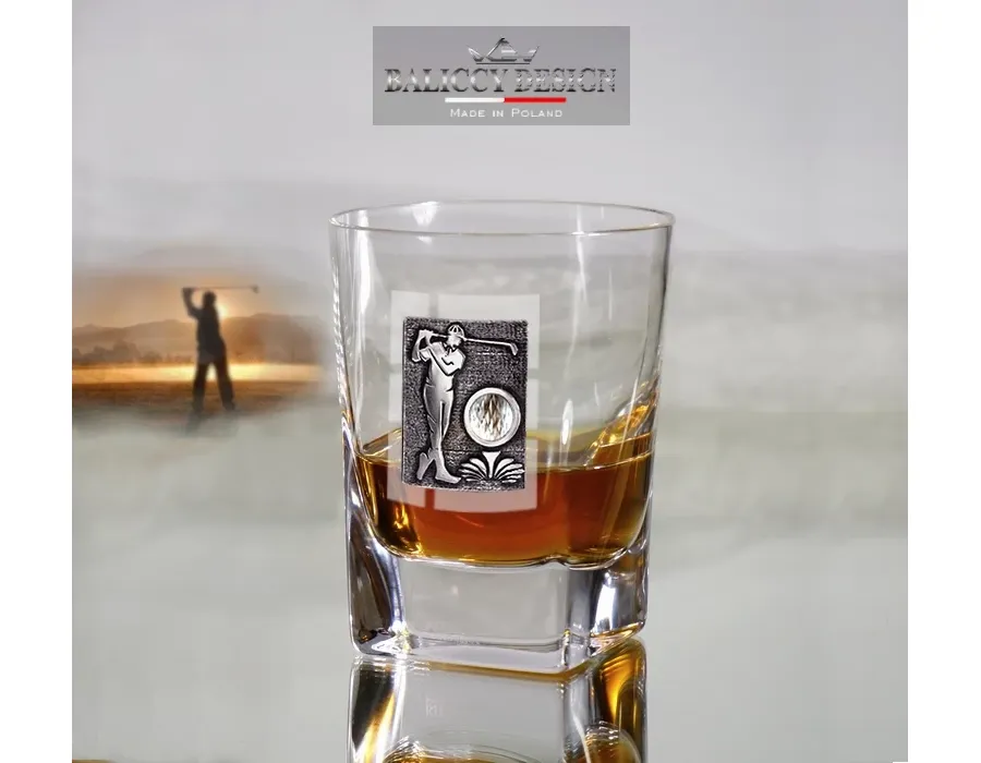 obrazek 2 Szklanka do whisky Quadro z kryształem  -  Golf Master