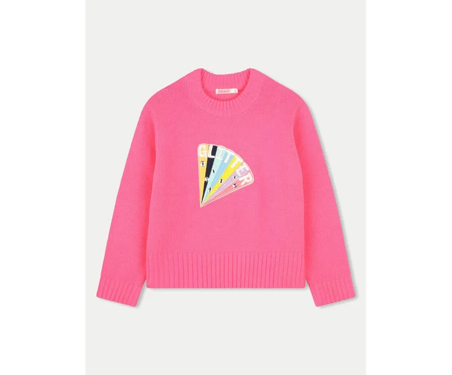 obrazek 1 Billieblush Sweter U20462 Różowy Regular Fit