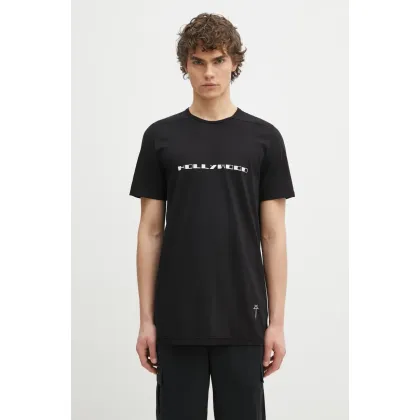 Zdjęcie Rick Owens t-shirt bawełniany Level T męski kolor czarny z nadrukiem DU01E3250.RNEP5P