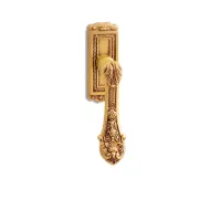 Picture Damasco decorative brass door handle for windows