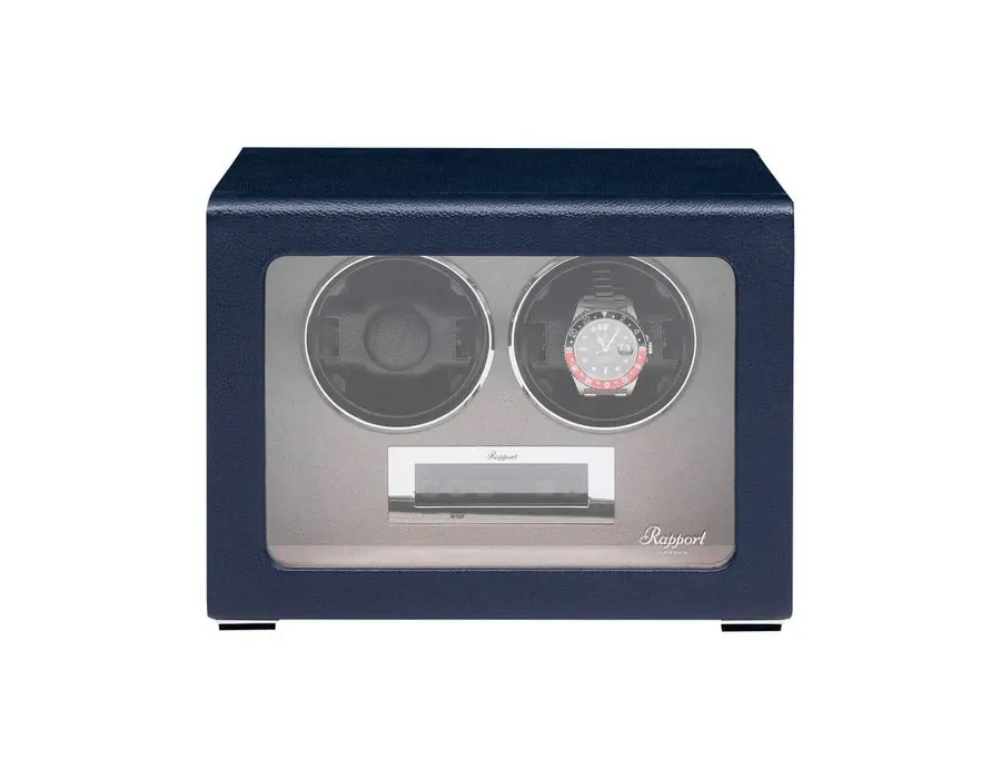 obrazek 1 Nowoczesny rotomat na dwa zegarki - panel dotykowy, skórzana obudowa