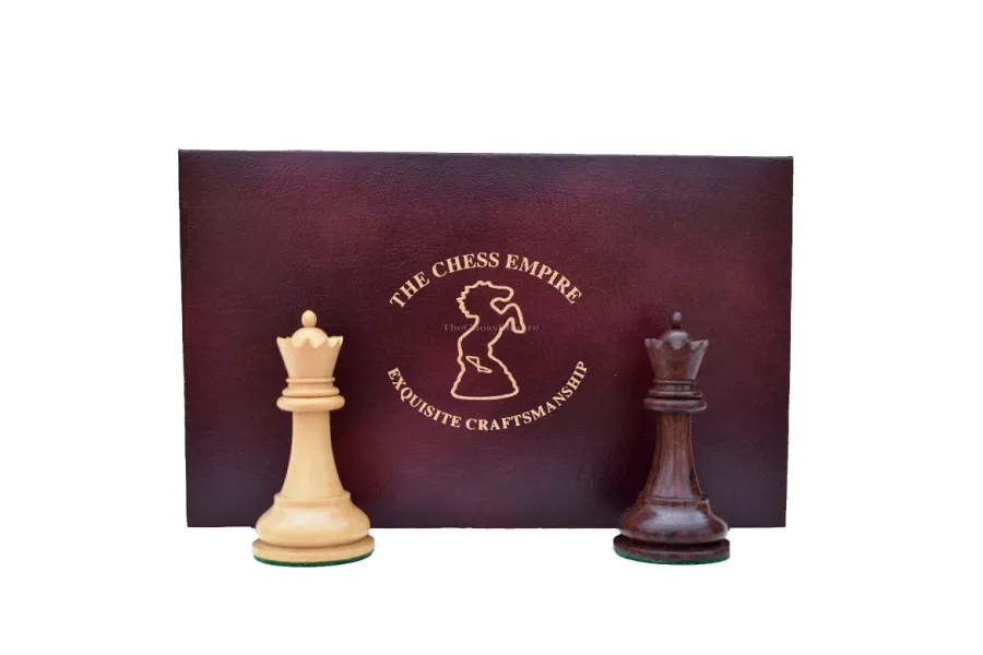 obrazek 1 Bordowe pudełko ze skóry ekologicznej do przechowywania pionków - The Chess Empire