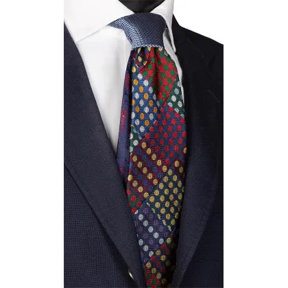 Zdjęcie Ponadczasowy krawat w wielokolorowe groszki