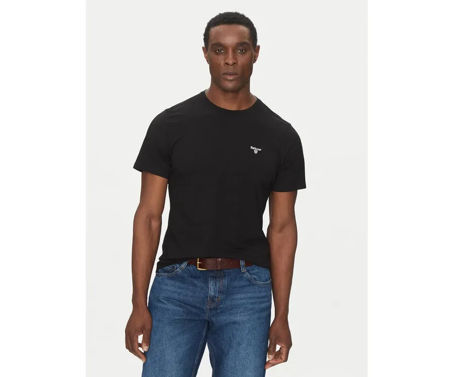 obrazek 1 Barbour T-Shirt Essential Sports MTS0331BK31 Czarny Tailored Fit