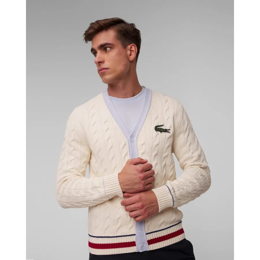 obrazek 1 Kremowy Kardigan Unisex Lacoste Ah6447