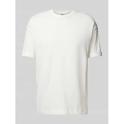Zdjęcie T-shirt z prążkowanym, okrągłym dekoltem model ‘THILO’
