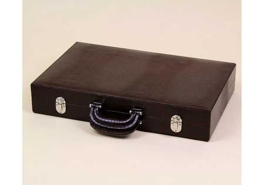 obrazek 4 Gra planszowa Backgammon w drewnianej walizce