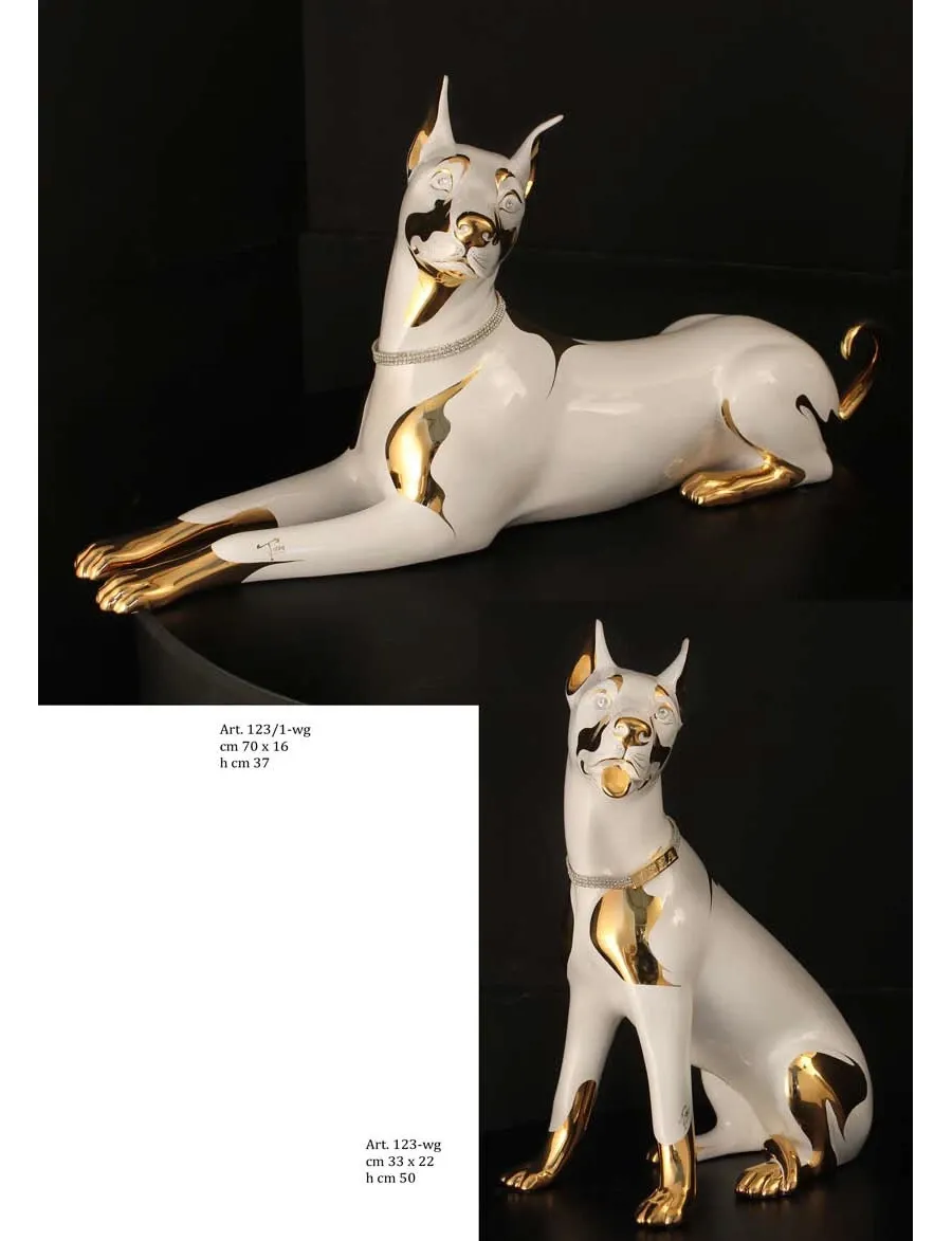 obrazek 1 Przepiękny ceramiczny doberman