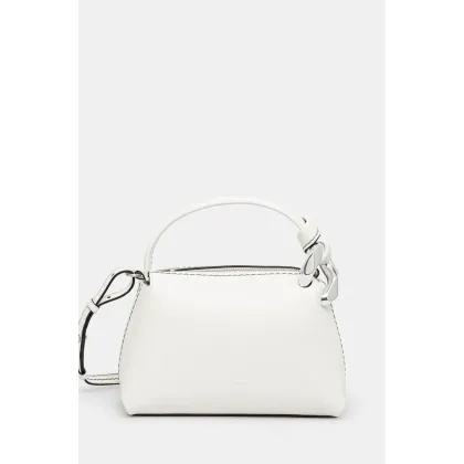 Zdjęcie JW Anderson torebka skórzana The Jwa Small Corner Bag kolor biały HB0674.LA0232.002