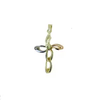 Picture Shiny cross with a machined ball 40x30mm.