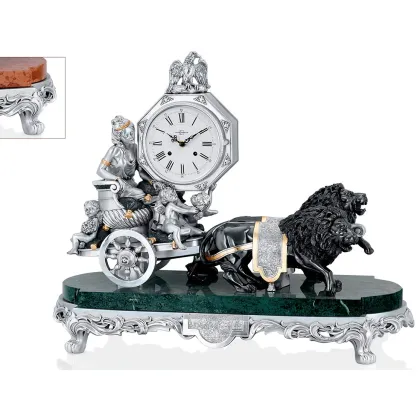 Picture Clock with a woman in a chariot