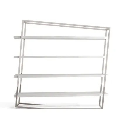 Picture Large Portuguese bookshelf made of white lacquered wood