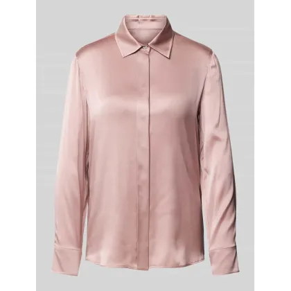 Zdjęcie Bluzka jedwabna o kroju regular fit z kołnierzykiem koszulowym model ‘BADEN’