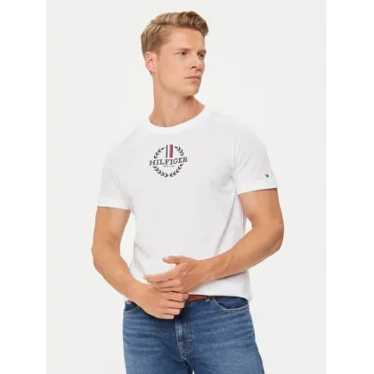 Zdjęcie Tommy Hilfiger T-Shirt Global Stripe MW0MW34388 Biały Regular Fit