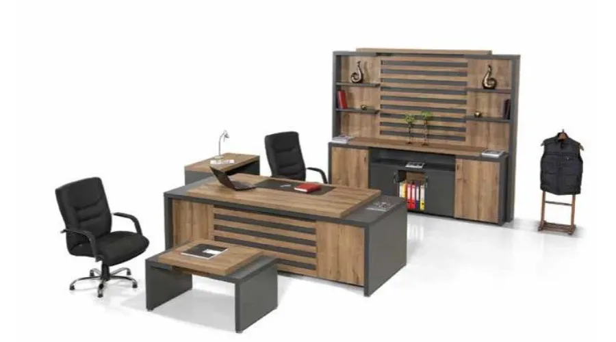 obrazek 1 Stylowy nowoczesny komplet mebli do biura i gabinetu - Konfull