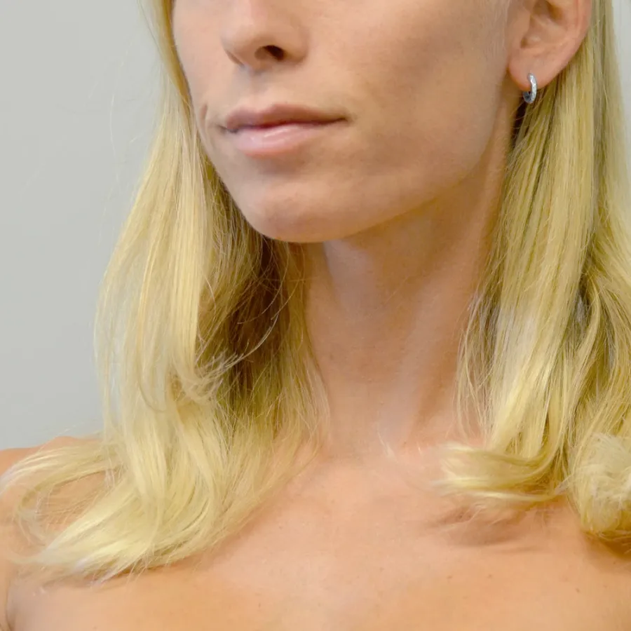 obrazek 4 Damskie kolczyki koła ze złota i cyrkonii