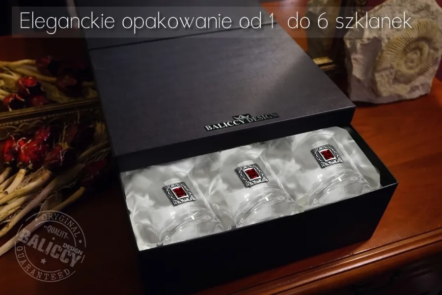 obrazek 5 Szklanka do whisky - rubinowy barok