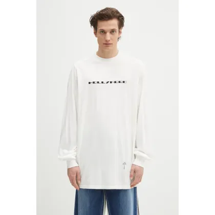 Zdjęcie Rick Owens DRKSHDW longsleeve bawełniany Jumbo Ls T kolor biały z nadrukiem DU01E3261.RNEP5