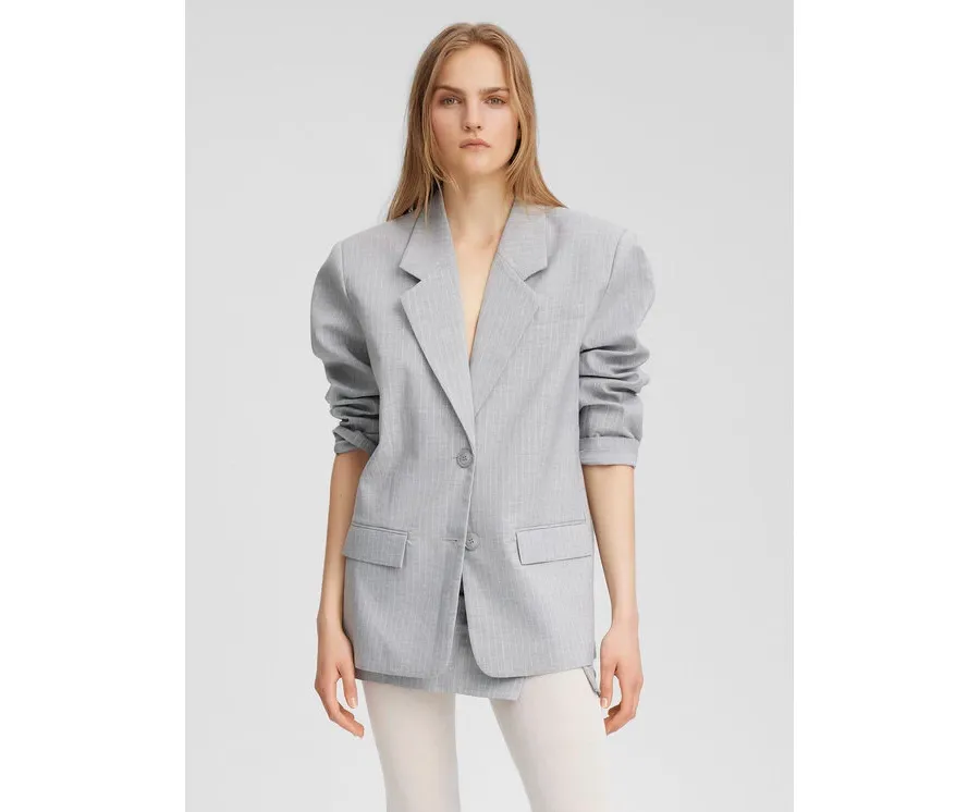 obrazek 1 Gestuz Marynarka Paula 10908678 Szary Relaxed Fit