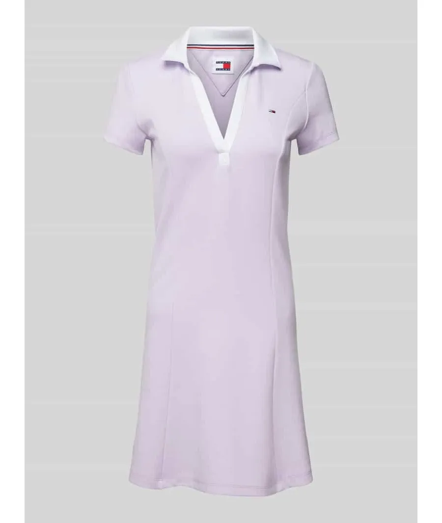 obrazek 1 Sukienka polo z wyhaftowanym logo model ‘CONTRAST’