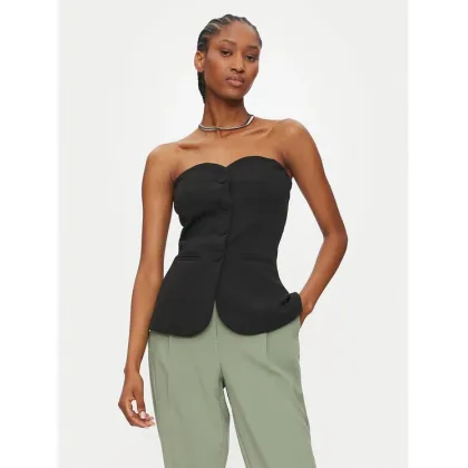 Zdjęcie ViCOLO Top TS0098 Czarny Slim Fit