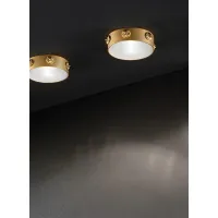 Picture Italian ceiling lamps made of gold-plated brass