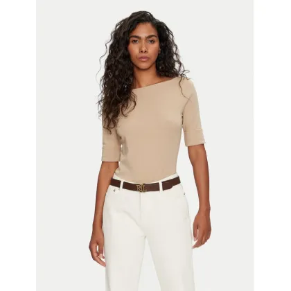 Zdjęcie Lauren Ralph Lauren Bluzka 200654963177 Beżowy Slim Fit LAUREN RALPH LAUREN