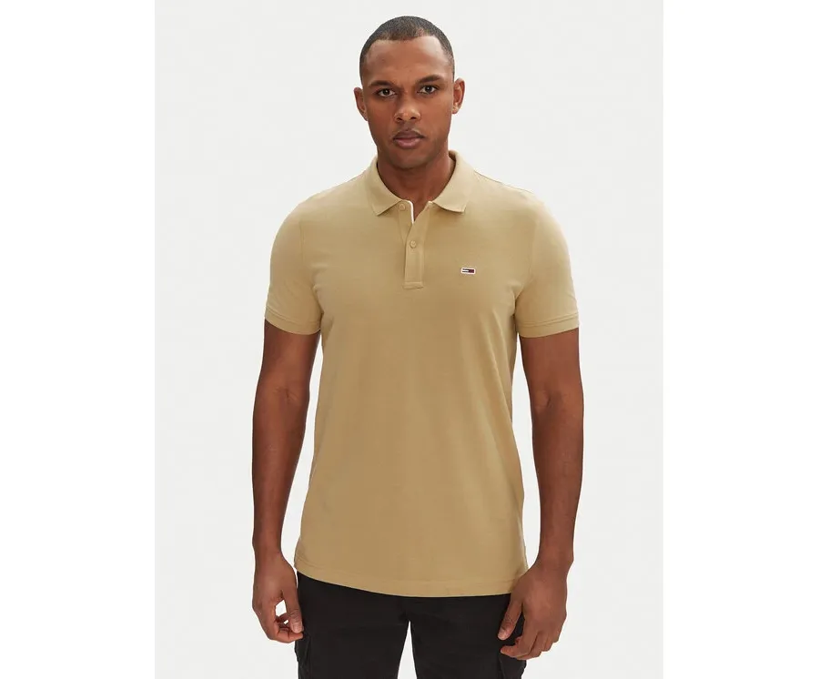 obrazek 1 Tommy Jeans Polo DM0DM20676 Beżowy Slim Fit