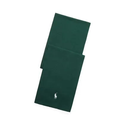 Zdjęcie Polo Ralph Lauren szalik bawełniany kolor zielony gładki 710886139