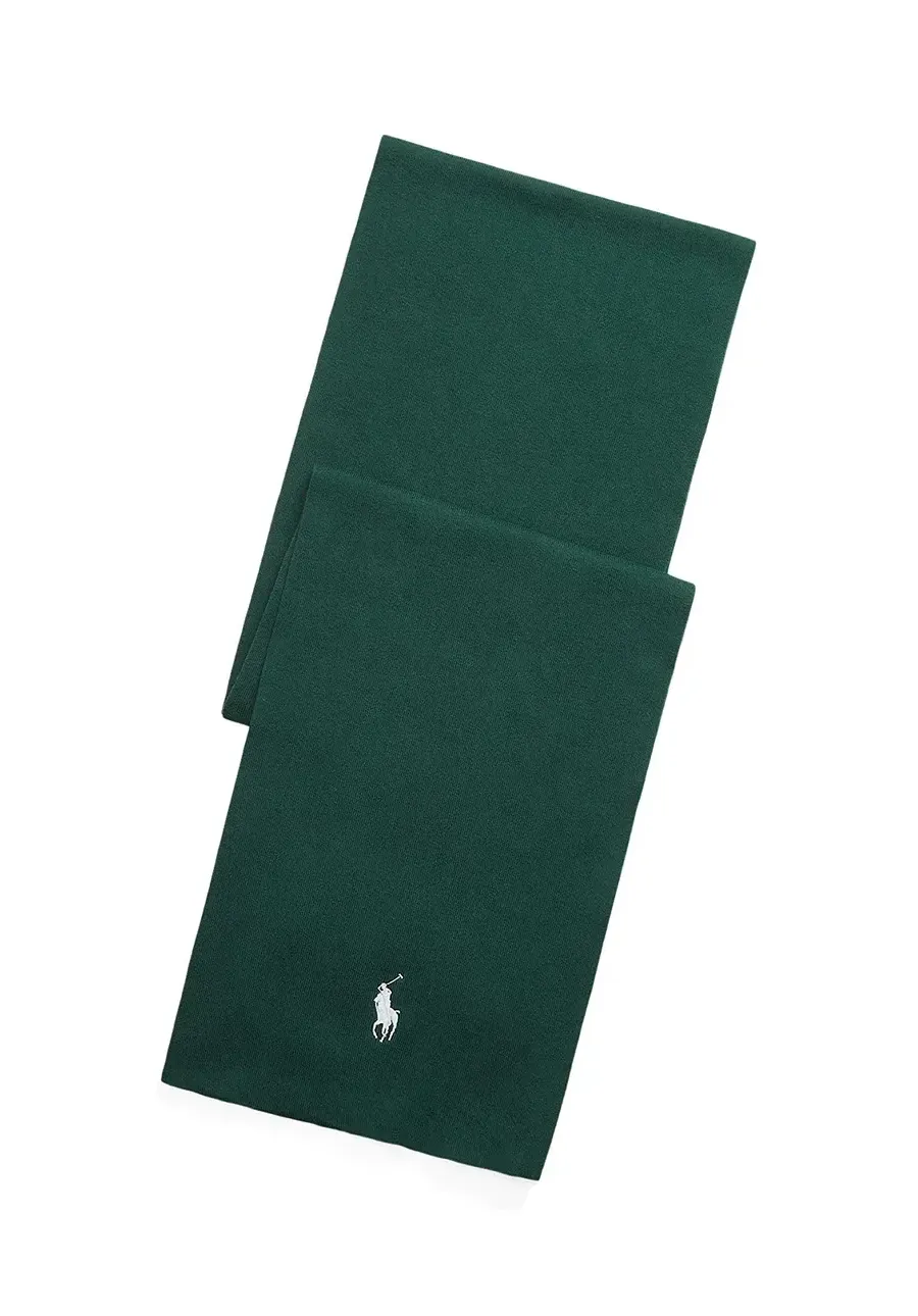 obrazek 1 Polo Ralph Lauren szalik bawełniany kolor zielony gładki 710886139