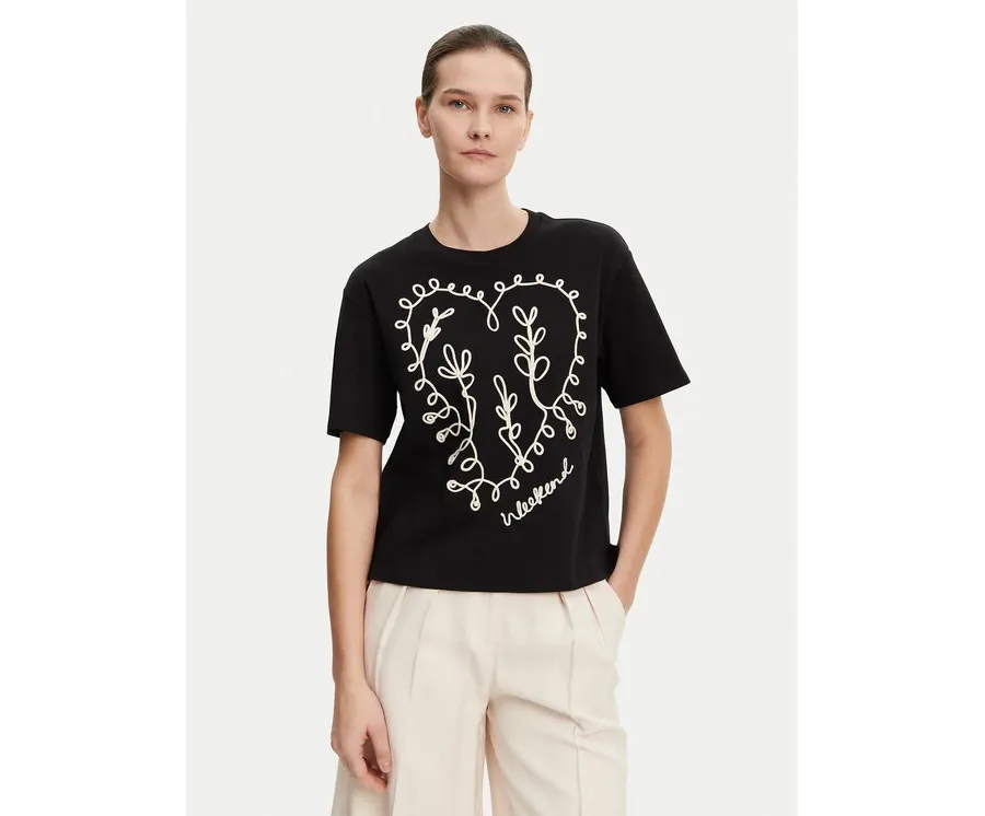 obrazek 1 Weekend Max Mara T-Shirt Lecco 2515941052 Czarny Boxy Fit