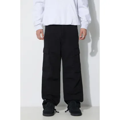 Zdjęcie Carhartt WIP spodnie bawełniane Regular Cargo Pant kolor czarny proste I030475.BLACK