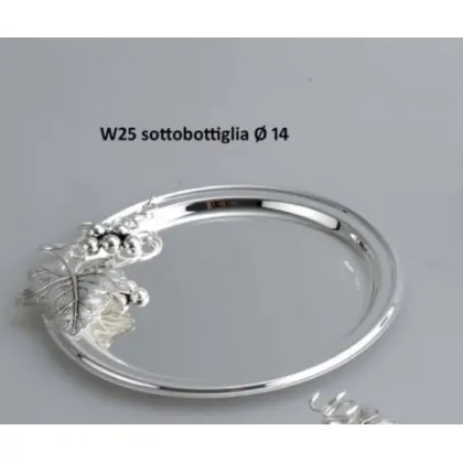 Zdjęcie Dekoracyjna posrebrzana taca do stylowej jadalni