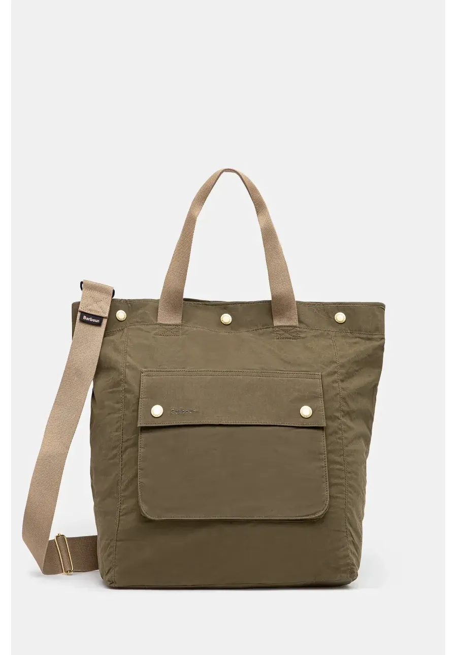 obrazek 1 Barbour plecak bawełniany Barbour Transport 3 Way Tote/Backpack Bag kolor zielony mały gładki UBA0740
