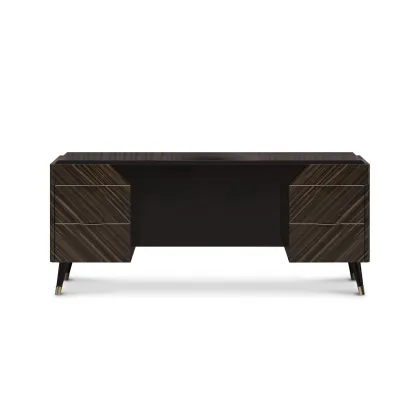 Zdjęcie Klasyczna włoska prestiżowa toaletka z 4 szufladami z metalowymi końcówkami - Bianchini