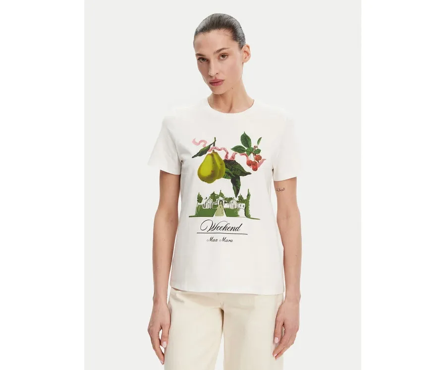 obrazek 1 Weekend Max Mara T-Shirt Teiera 2515971052 Biały Regular Fit