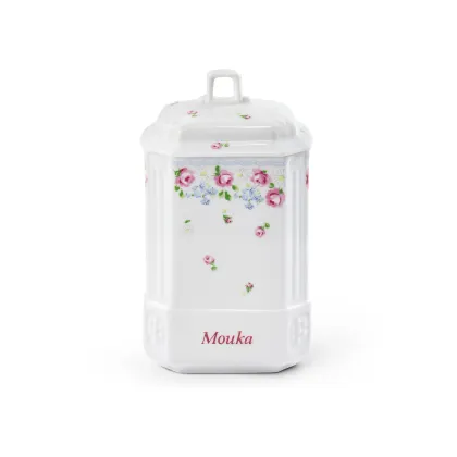 Zdjęcie Piękny porcelanowy słoik na przyprawy z pokrywką o ponadczasowym kształcie – Leander