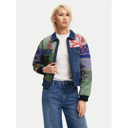 Zdjęcie Desigual Kurtka jeansowa Amsterdam 24WWED32 Kolorowy Regular Fit